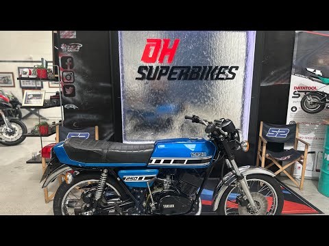YAMAHA RD 250 1977 2 Stroke Two Stroke RD250 MATCHING FRAME ENGINE NUMBERS ‪@dhsuperbikes‬