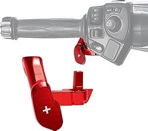 Red Style Aluminum F3 RT Paddle Shifter Thumb Throttle Control Thumb-Tap Shift Controller for Can Am Spyder F3/F3-S/F3-T/F3-L 2015-2023,and RT/RT-L 2011-2023 Models Accessories