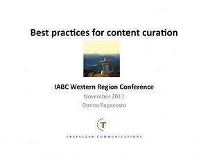 Best practices for content curation