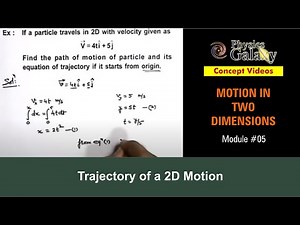 Class 11 Physics | Motion in Two Dimension | #5 Trajectory of a 2D motion | For JEE & NEET