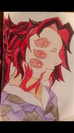 Kokushibo Drawing | Upper Moon One Demon Slayer Realistic Anime Art | Kimetsu no Yaiba