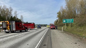 Wrong way driver dead after 3-car rollover crash on I-5 in Arlington