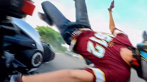 Biker crash caught on camera | Get a motorcycle if life feels boring