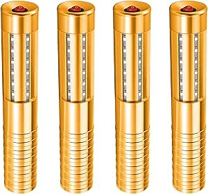 LED Strobe Baton Light 4 Pieces Bottle Service Lights Up Stick Rechargeable Champagne Bottle Handheld LED for Stage Nightclub Wedding Party Concert Event Bar - Gold