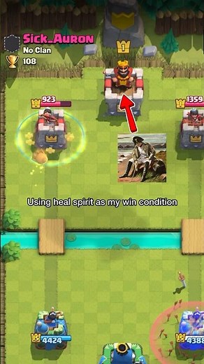 Bro lost to 1.3 heal spirit cycle😭 #clashroyale #shorts