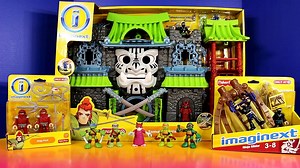 Imaginext Samurai Castle TMNT teenage mutant ninja turtles save splinter and fight Ninjas