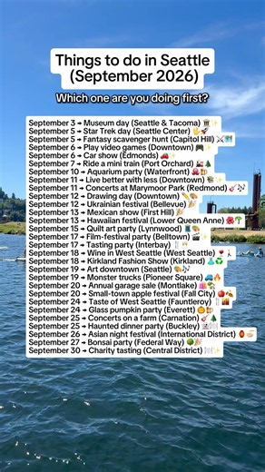 👇So many fun things to do in Seattle this month!