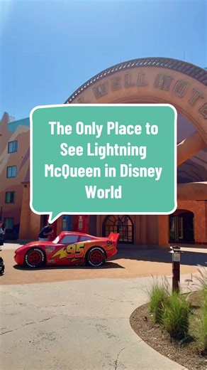 If your kids are obsessed with Cars, you need to know about Disney’s Art of Animation Resort. This is the one place in Disney World where kids can walk right up to life-size versions of Lightning McQueen and Mater inside the Radiator Springs themed area. It seriously feels like stepping straight into the movie. Even if you’re not staying here, you can visit for free on a resort day and let your kids explore. There are tons of photo spots, larger-than-life characters, and open areas where little 