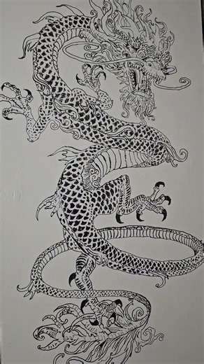 Made a Beer-Die-Table and drew a Dragon on it🐉#drawing #art #dragon #beer #painting #wow