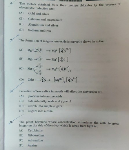 The metals obtained from their molten chlorides by the process ... | Filo