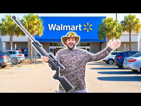 Hunting My NEW Florida BACKYARD Walmart ONLY Challenge!!! (Catch Clean Cook)