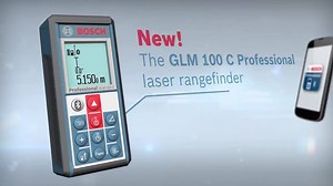 Bosch Laser Measure GLM 100 C The high-tech solution for convenient measurement - works with the GLM App on iOS and Android! Data transfer made possible via Bluetooth and Micro-USB. Unveil the possibilities: http://laser-rangefinder-glm100c.bosch-pt.com.sg/ | Bosch Professional Power Tools and Accessories