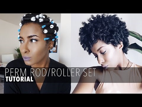 PERM ROD/ROLLER SET ON SHORT NATURAL HAIR