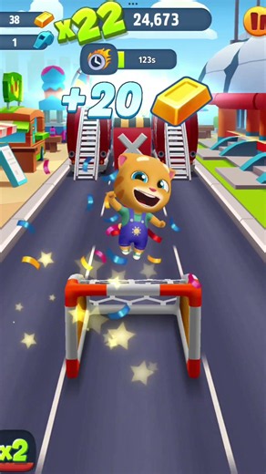 Talking Tom Gold Run Talking Ginger Cross All World Challenger & Defeat Raccoon Bosses Trap #Shorts