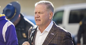 Brian Kelly raves about Harold Perkins after monster performance vs Arkansas