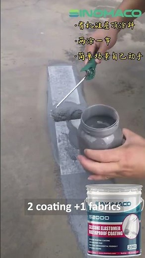 Silicone roofing coating for crack fixing #waterproofingcoating #siliconecoating #roofcoating