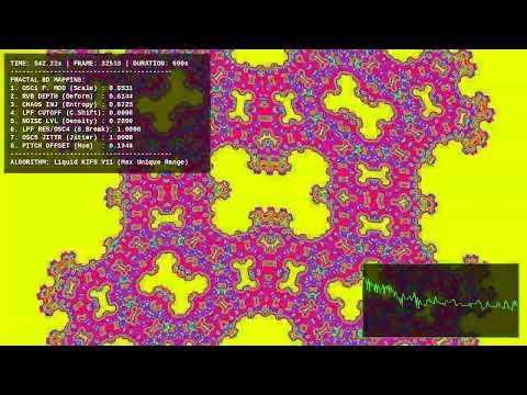 Generative Audiovisual Study: Iterated Function System (KIFS) with Algorithmic Liquid Deformation