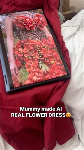 Mom made AI Real Flowers from Scratch #viral #outfitfromscratch #handwork #diy #flowers