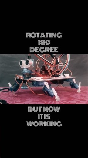 Rotating Robot 180 degree with its Leg #arduino #python #robot #robotics