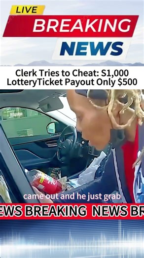 Clerk Tries to Cheat: S1,000LotteryTicket Payout Only $500#news #breakingnews #foxnews #foryou #fyp