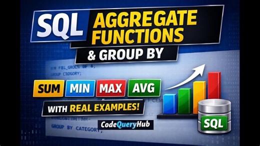 SQL Aggregate Functions KPIs: SUM, MIN, MAX, AVG, COUNT Explained | CodeQueryHub posted on the topic | LinkedIn