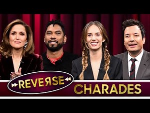 Reverse Charades with Maya Hawke, Rose Byrne and Miguel | The Tonight Show Starring Jimmy Fallon