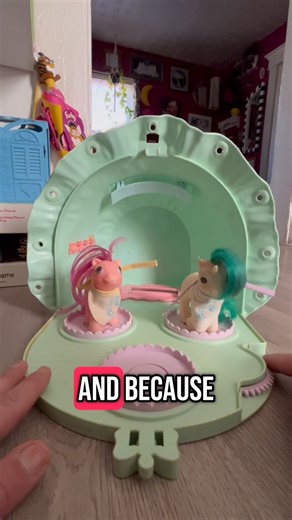 Stefany Kay on Instagram: "Cleaning up the vintage playsets I got on marketplace. 😆 #vintagetoys #carebears #mylittlepony #childhood #nostalgia"