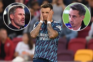 Neville and Carragher spot major weakness in Arsenal new-boy Ben White's game
