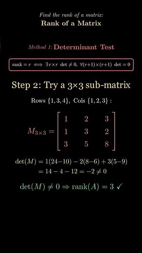 2 methods to find a rank of a matrix! | Linear Algebra