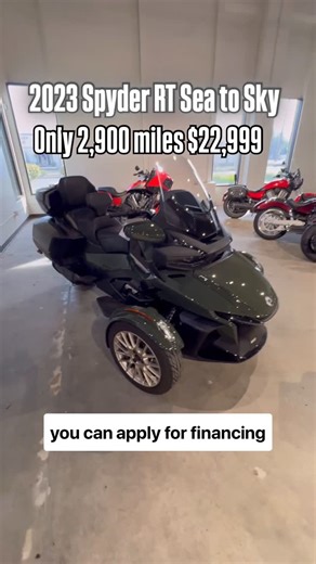 Superbike Showroom on Instagram: "JUST IN! Top of the line Can Am Spyder RT with only 2,900 miles $22,999 SuperbikeShowroom.com"