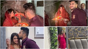 661K views · 10K reactions | My FIRST KARVACHAUTH ❤️ best moments 珞 dinner date after fasting | Family channel | Facebook