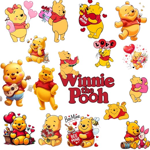 Classic Winnie the Pooh PNG SVG Clipart Bundle, Printable, Boy Birthday Instant Digital Download, Vintage Pooh - Etsy