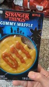 Stranger Things Gummy Waffle delivered with bite taken out. #netflix #strangerthings