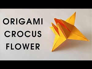 Origami CROCUS FLOWER | How to make a paper crocus