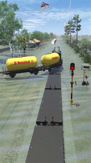 Kereta Api CC201 India Shell Hampir Tertabrak Kereta Cepat #keretaapi #trainzsimulator #railway