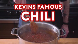 Kevin Malone is the tragically comic overweight buffoon (and World Series of Poker champion?) we all know and love from The Office. When he's not shotgunning cookie jars full of M&M's, Kevin sometimes treats his coworkers to the Malone family's mainstay: chili. Let's follow along and try very hard not to spill any. | Binging with Babish