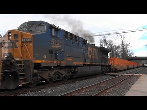 🚬 CSX Intermodal Train with Badly Smoking GE 🚬
