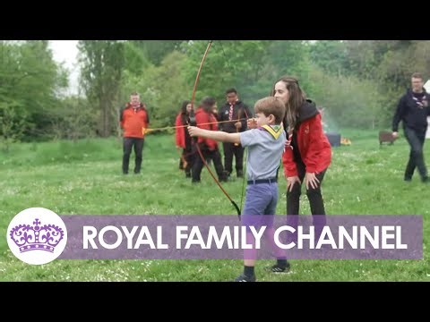 Louis, George and Charlotte Take on Mum and Dad at Archery in Big Help Out