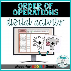 Order of Operations Self-Checking Digital Activity