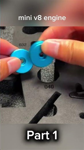 Part1| All-metal mini v8 engine model kit assembly!#enginemodel #miniengine#v8 #diy #fyp #vortrixe