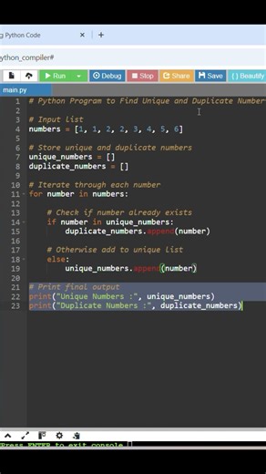 Remove Duplicates from List in Python (Without Built-in Function)|Way-2 | Python Interview Question