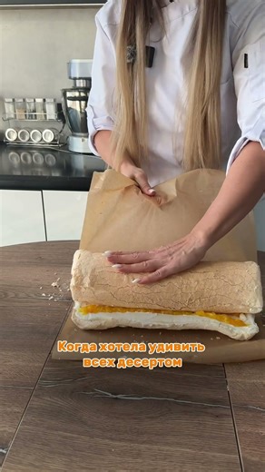 Лучший меренговый рулет, который превращается в бенто-торт🔥