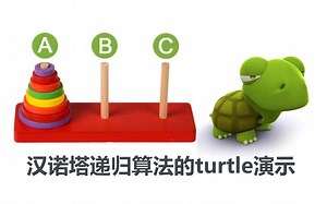 汉诺塔递归算法的turtle演示
