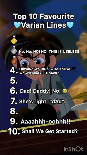 Top 10 Varian lines 🧪- Tangled The Series #disney #tangled