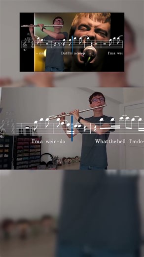 Sheet music of flute cover Creep (Radiohead)