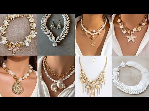 Elegant Power in White 🤩– Large Shell-Pearl Necklace Designs That Steal the Spotlight