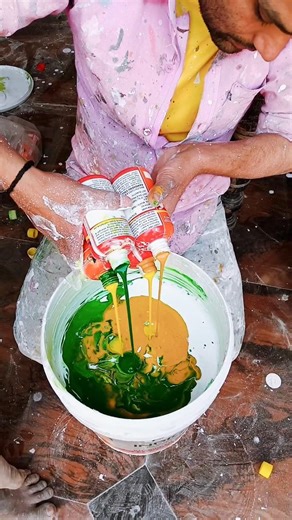 pista color mixing #art 😍🧑🏻‍🎨🖌️ #Indigo paint #wallpaintingcolour #sorts