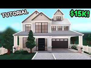How to Build a Modern 2 Story House in Bloxburg! *15k Tutorial & Voice*