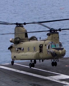 167K views · 7.2K reactions | Incredible Chinook Landings Aboard USS Ronald Reagan ⚡ | US Military News | Facebook