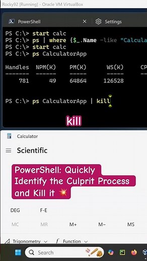 PowerShell: Quickly Identify the Culprit Process and Kill it 💥 #windows #powershell #shorts